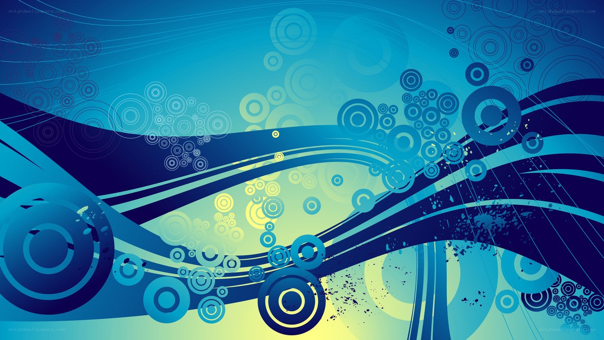 blue abstract wave design
