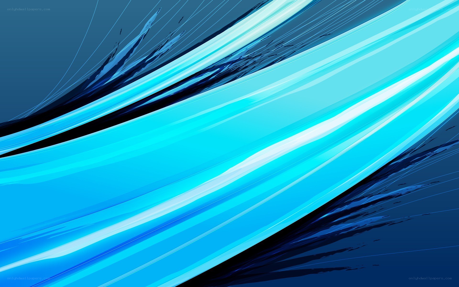 blue abstract wave design