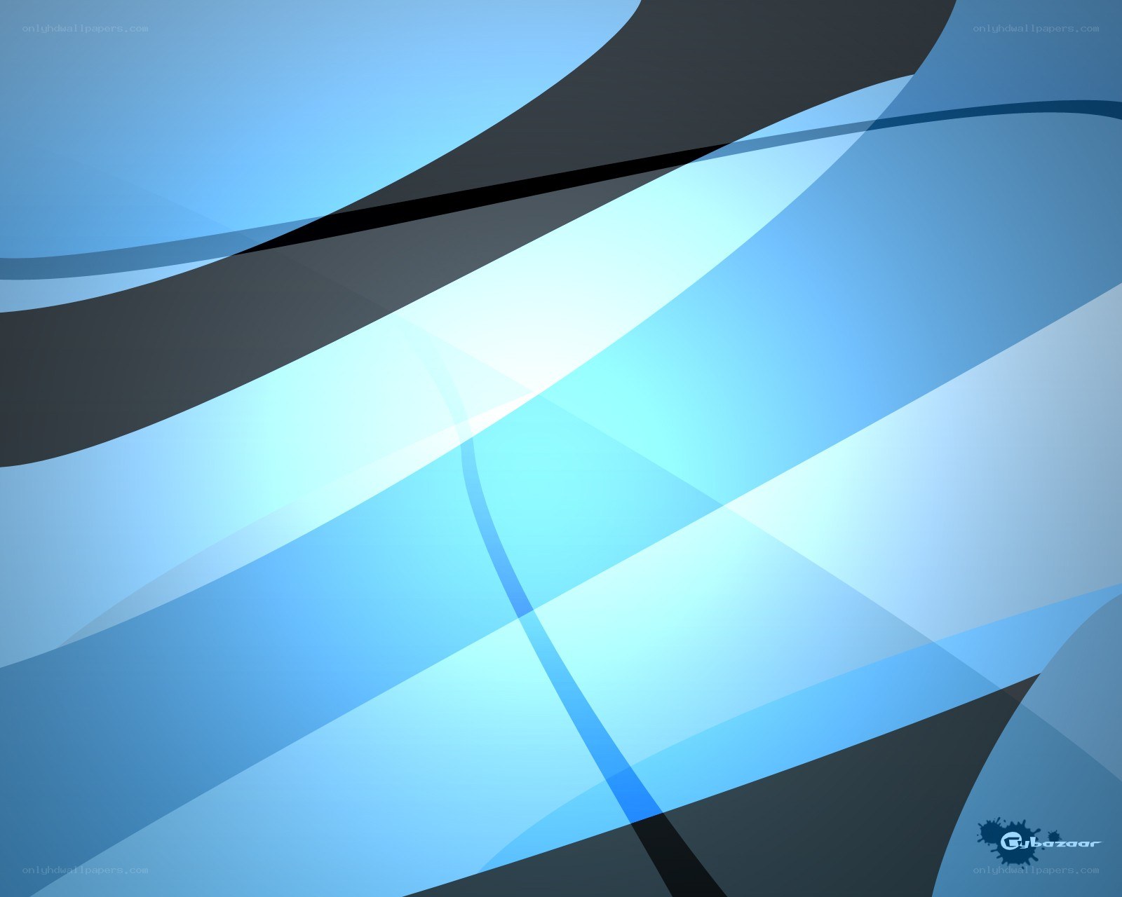 blue abstract wave design