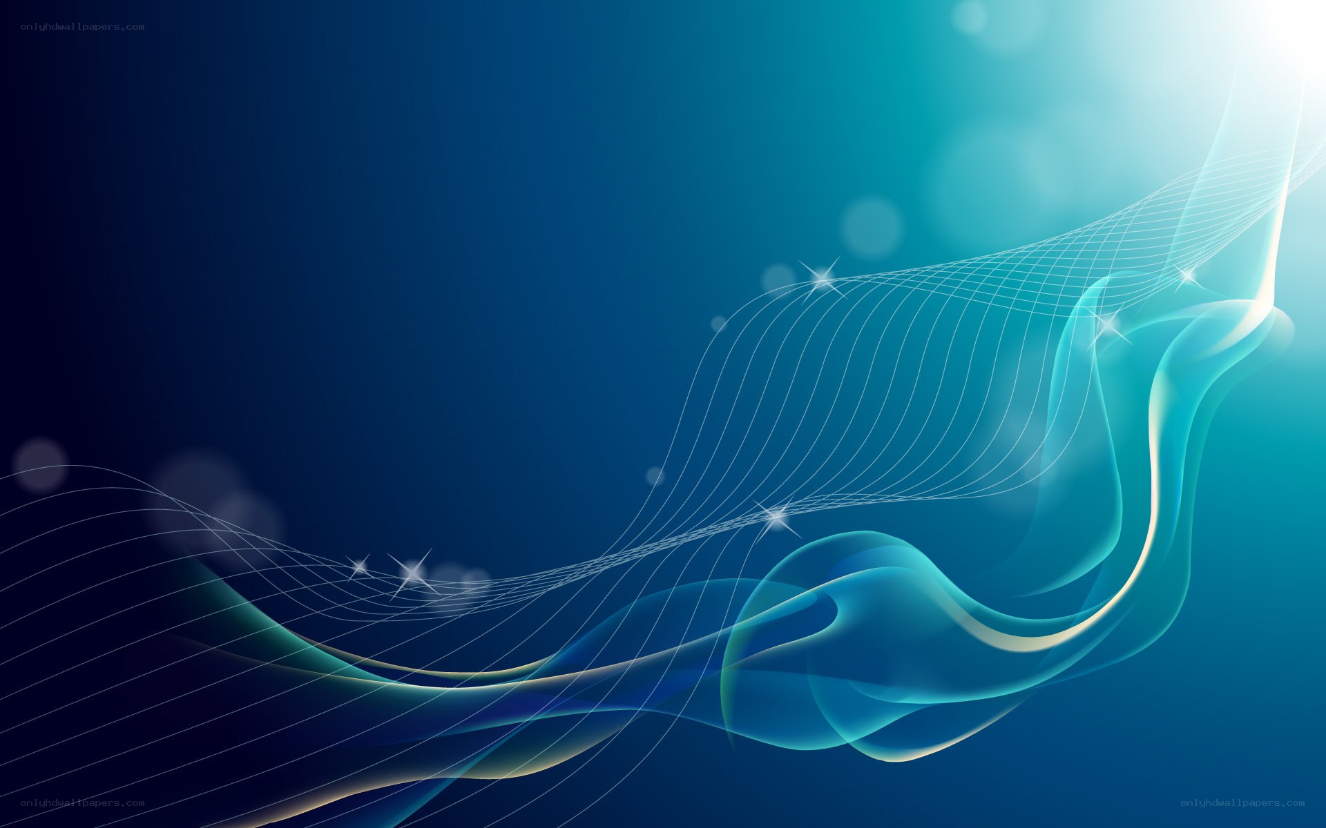 blue abstract wave design