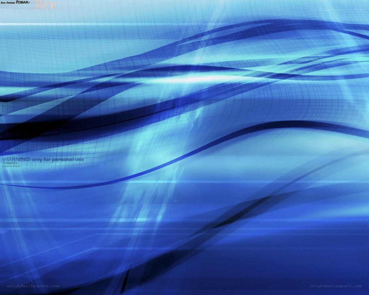 blue abstract wave design