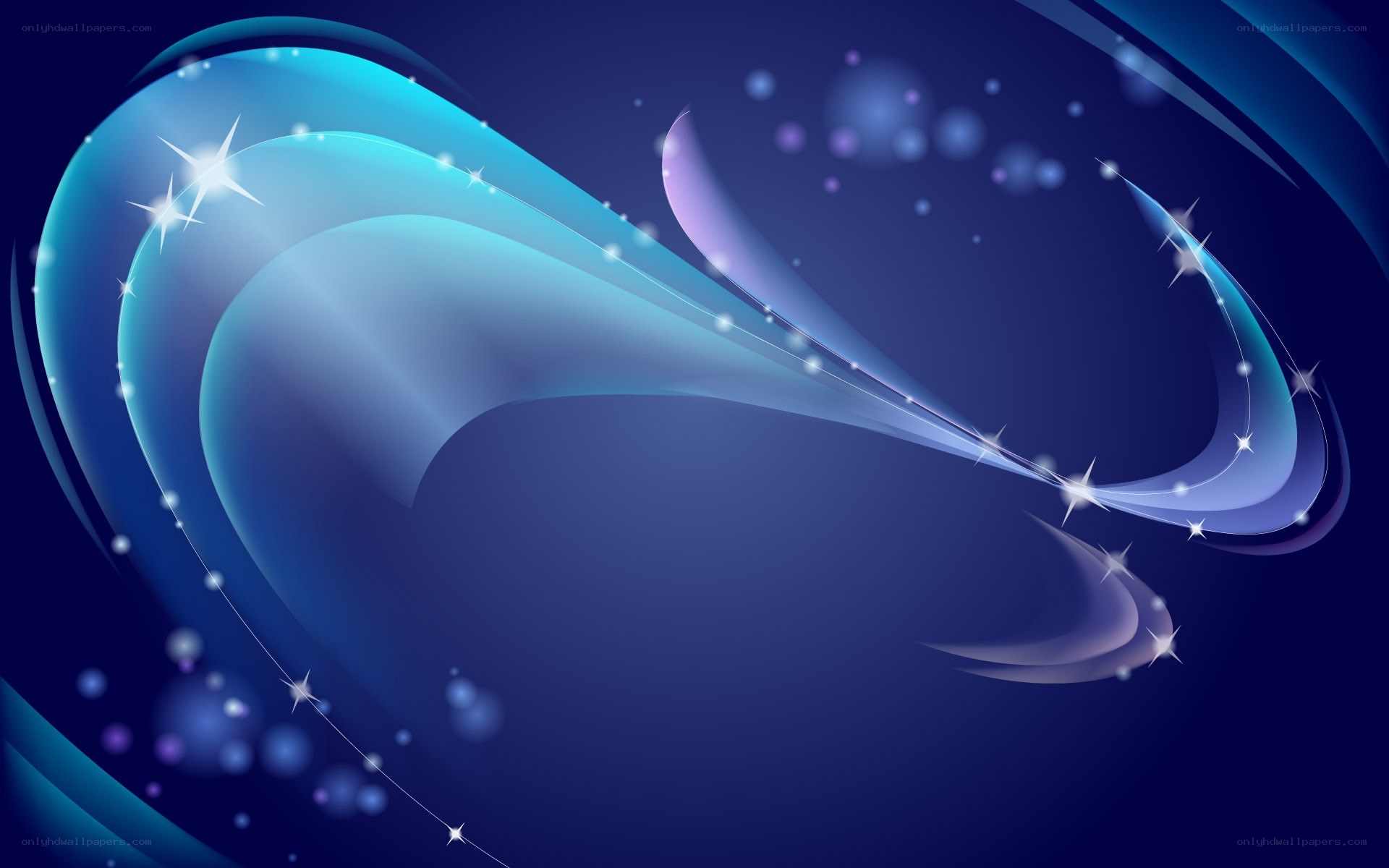 Blue abstract wave design