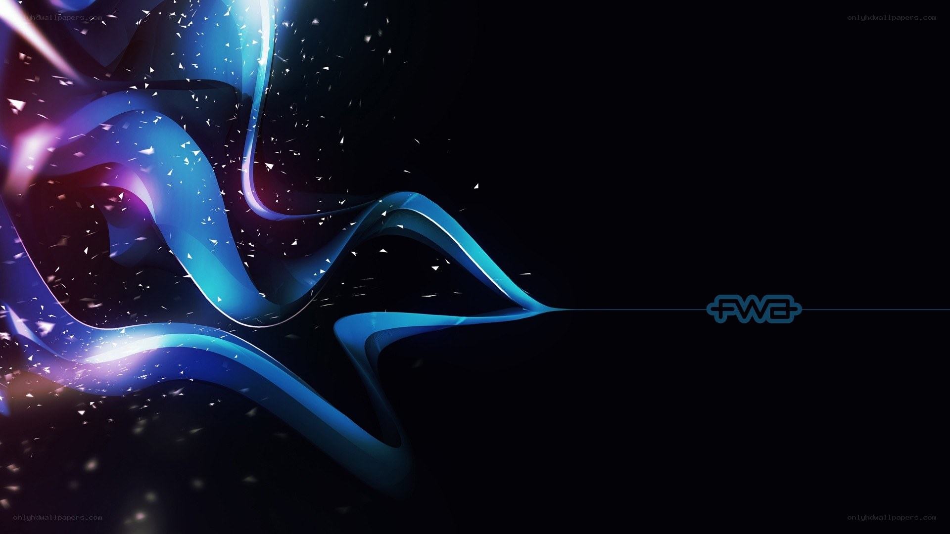 blue abstract wave design