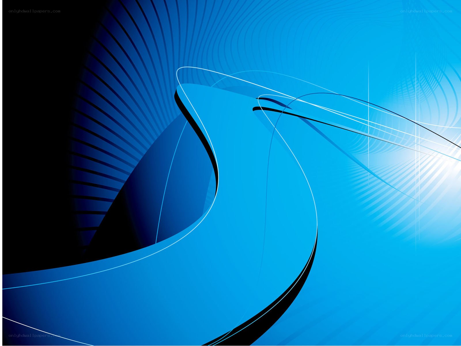 blue abstract wave design