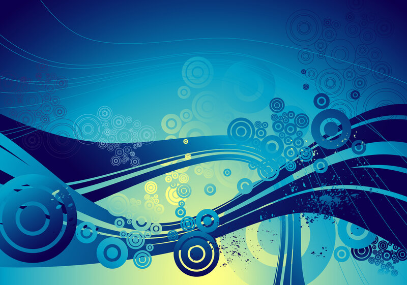 Blue Abstract Wave Design — Dynamic
