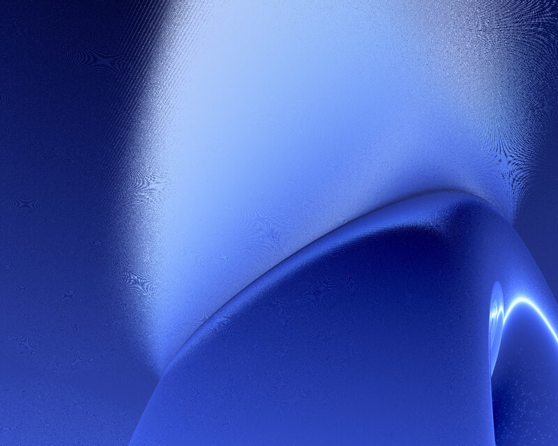 Blue Abstract Wave — Light, White