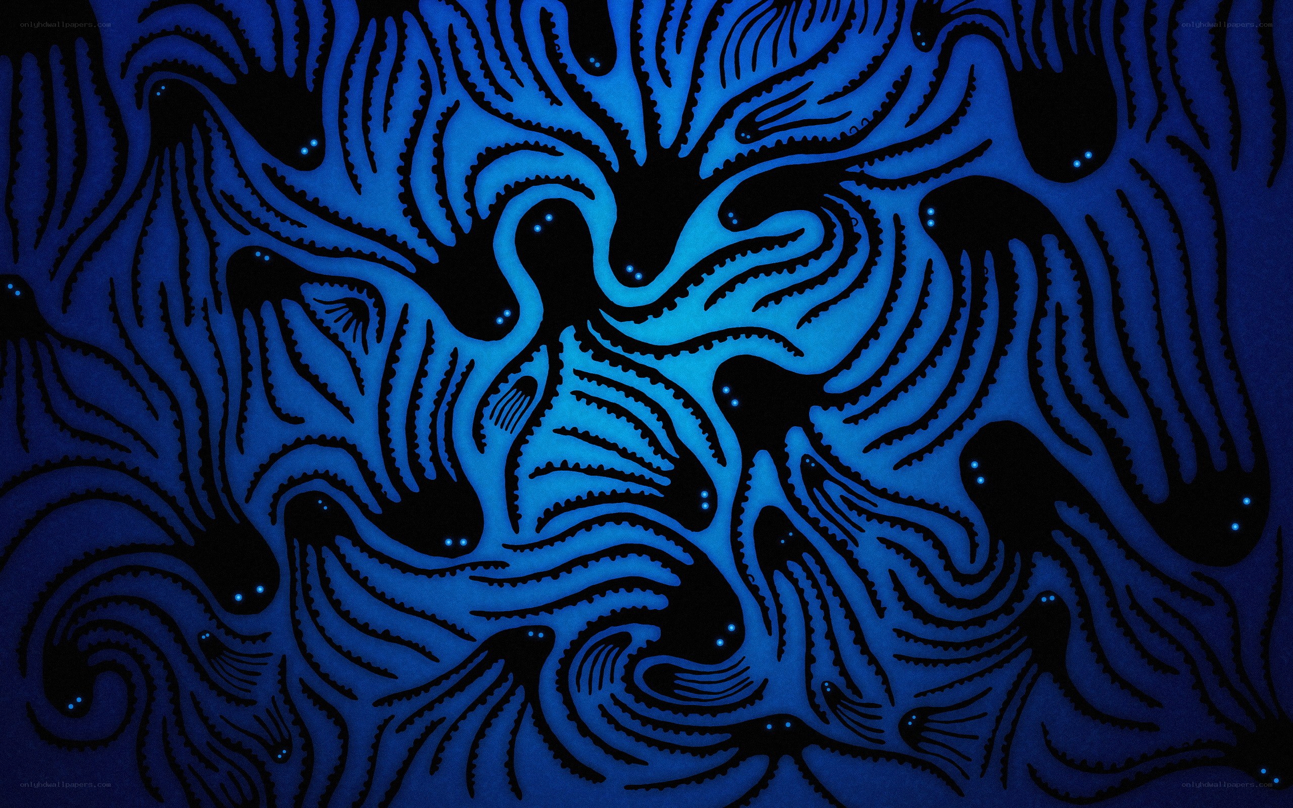blue abstract wave pattern