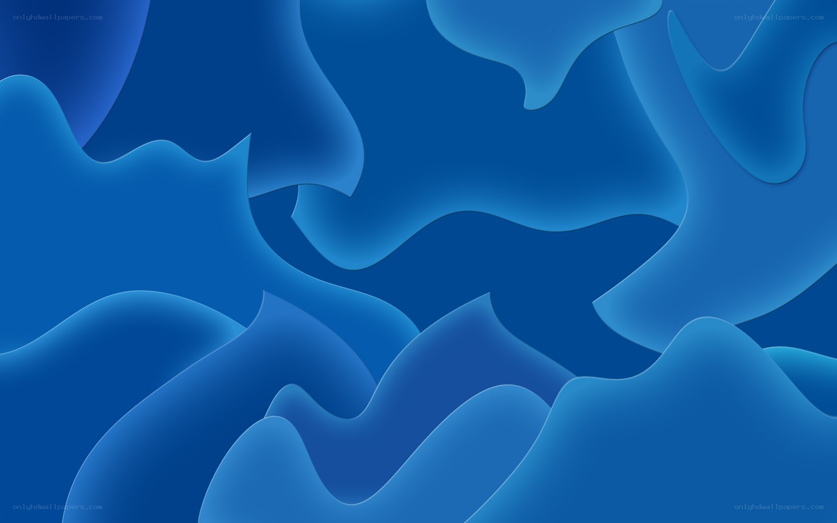 Blue abstract wave pattern