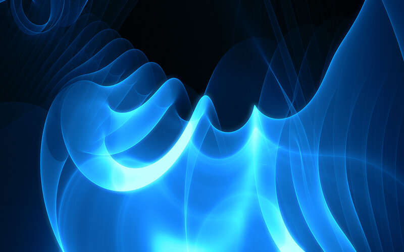 Blue abstract wave patterns