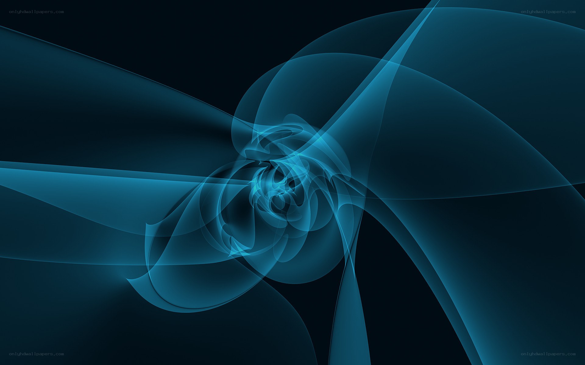Blue abstract wave swirl