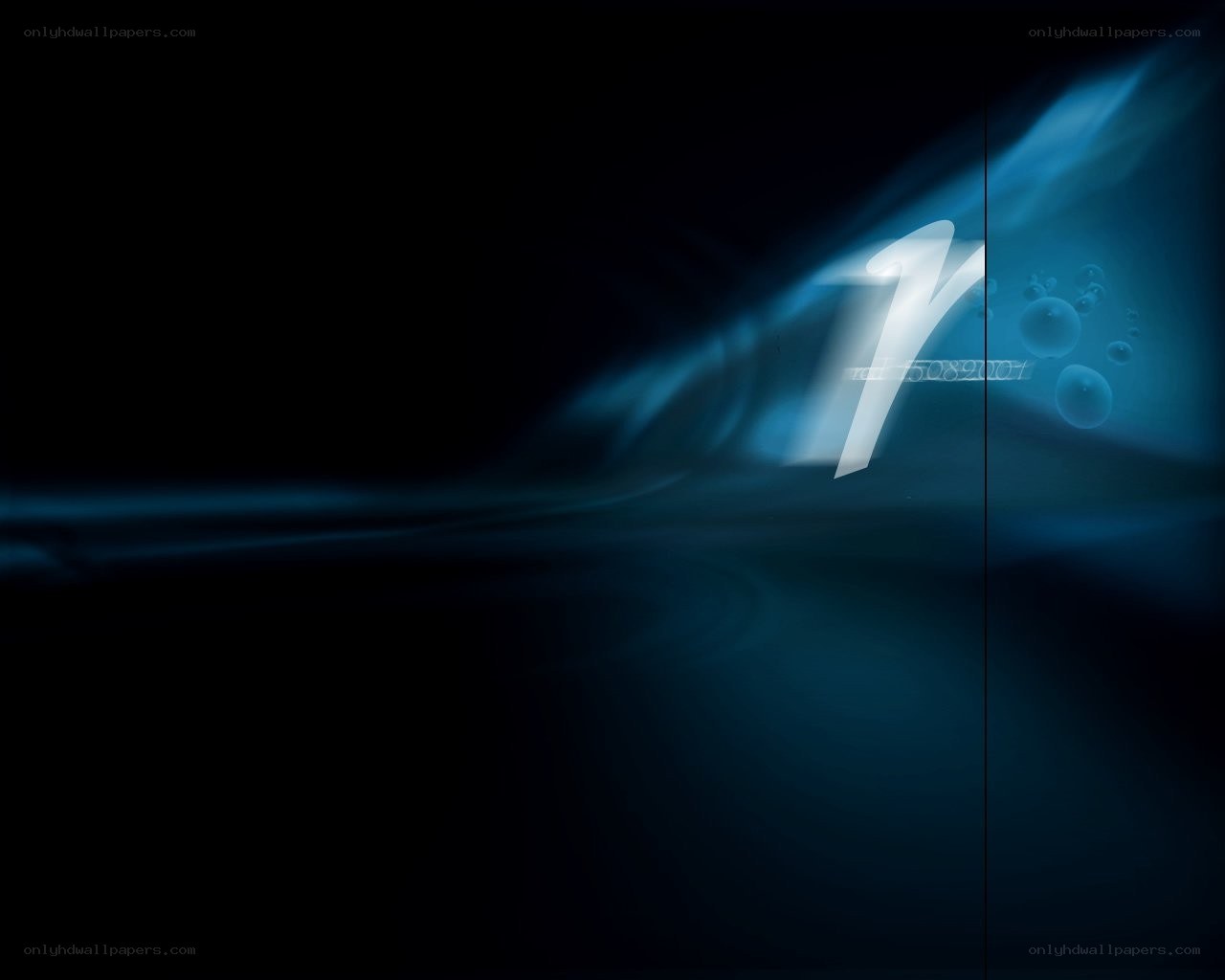 blue abstract wave with watermark