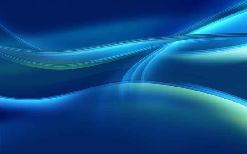 Blue Abstract Waves — Calm, Curves, Light, Cyan