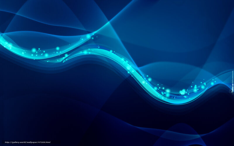 Blue Abstract Waves — Calm, Light, Particles