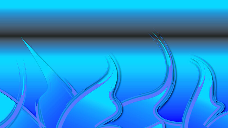 Blue Abstract Waves — Lines, Cyan