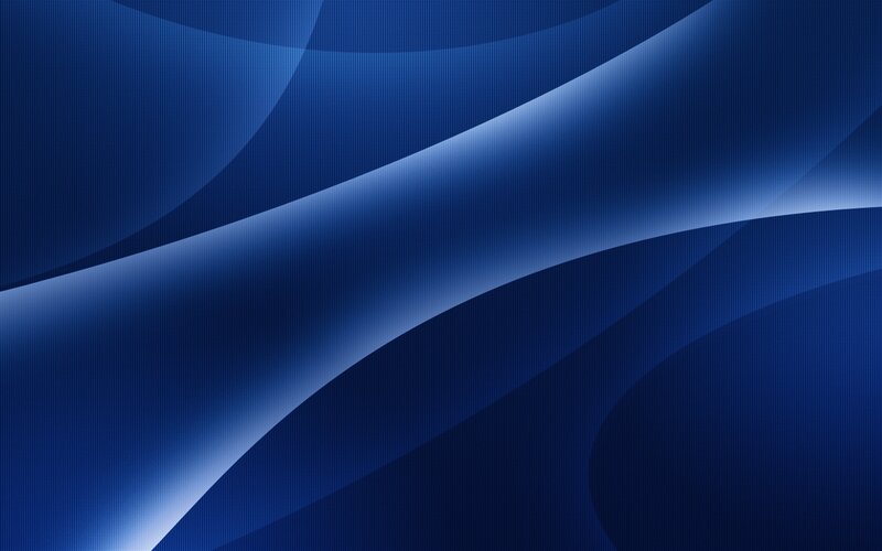 Blue Abstract Waves — Lines, White
