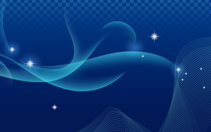 Blue Abstract Waves — Serene, Night
