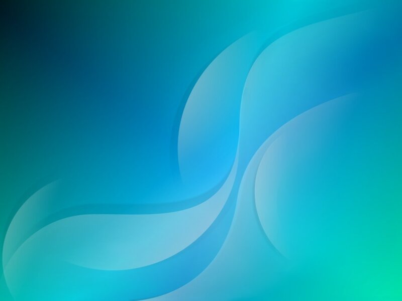 Blue Abstract Waves — Teal
