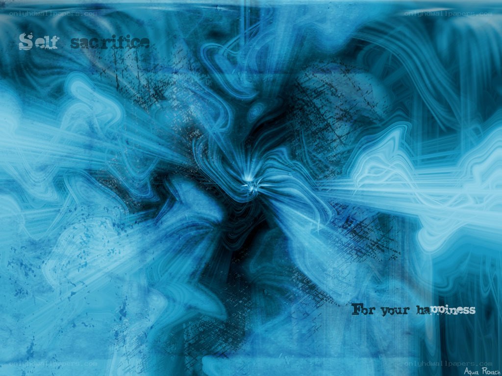 blue abstract with text