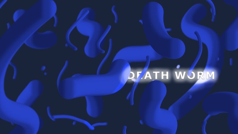 Blue Abstract Worms