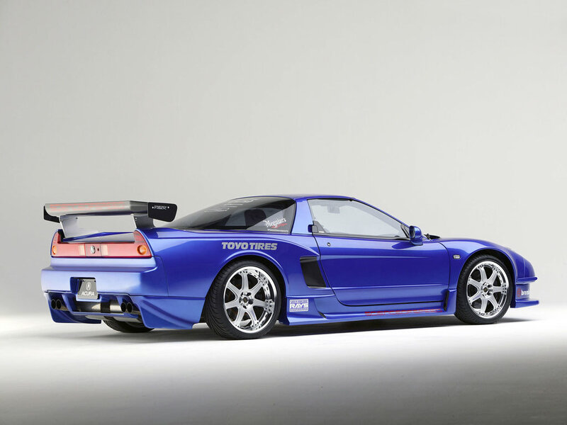 blue acura nsx race car
