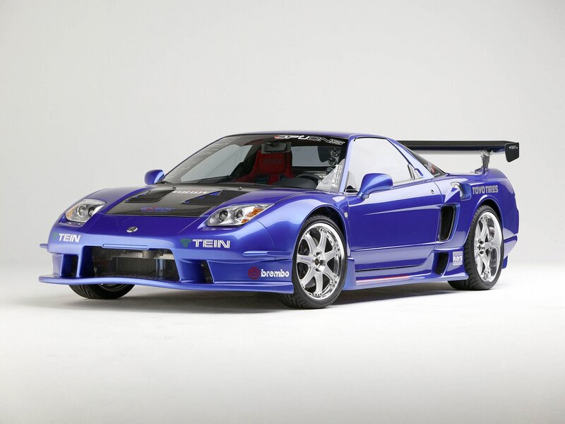 Blue Acura NSX race car