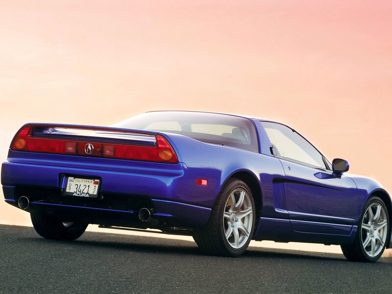Blue Acura NSX — Serene, Sunset, Photograph, Car