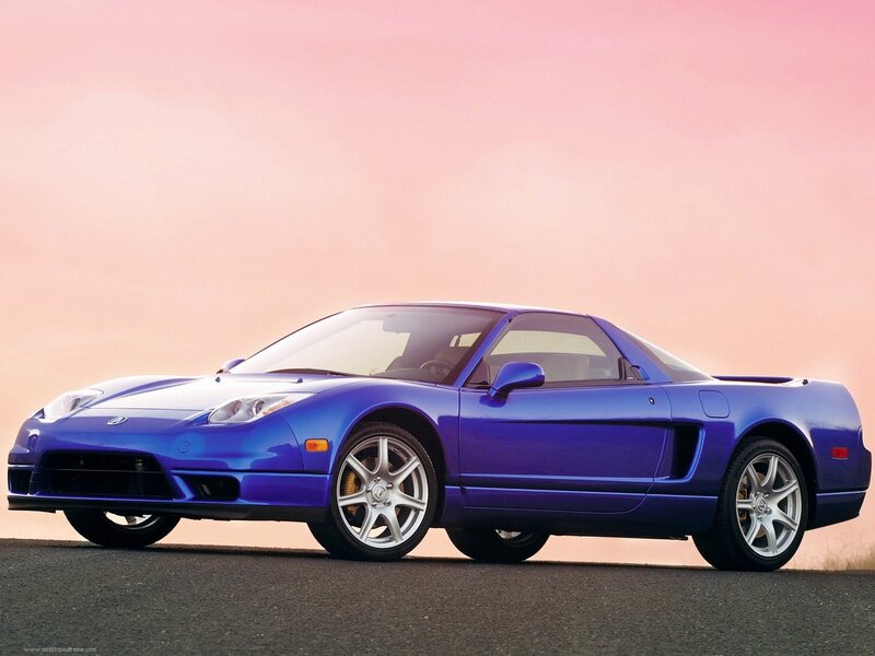 Blue Acura NSX sports car