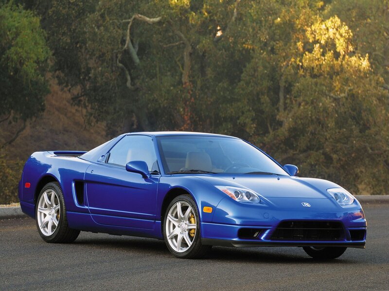 Blue Acura NSX sports car