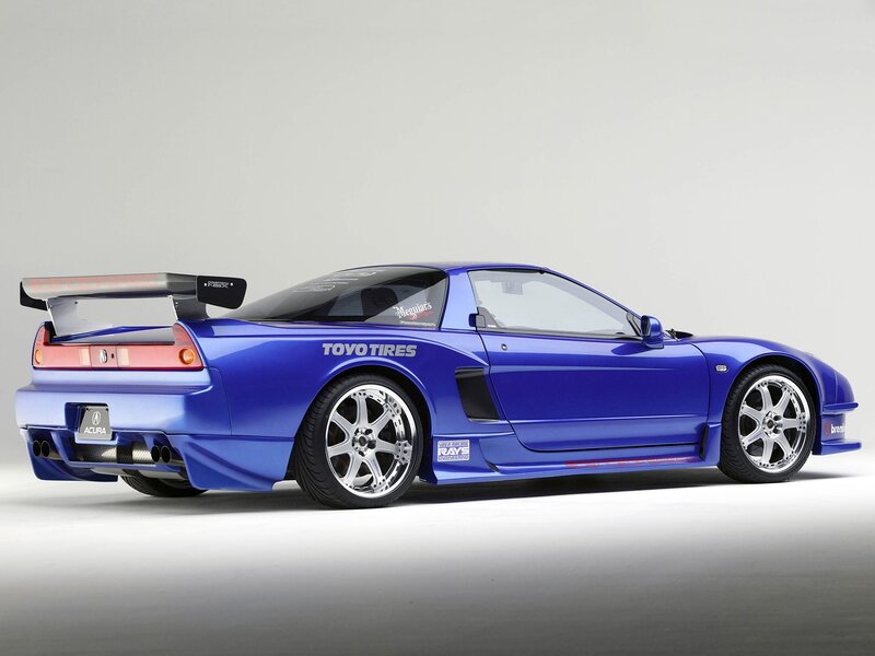 Blue Acura NSX sports car