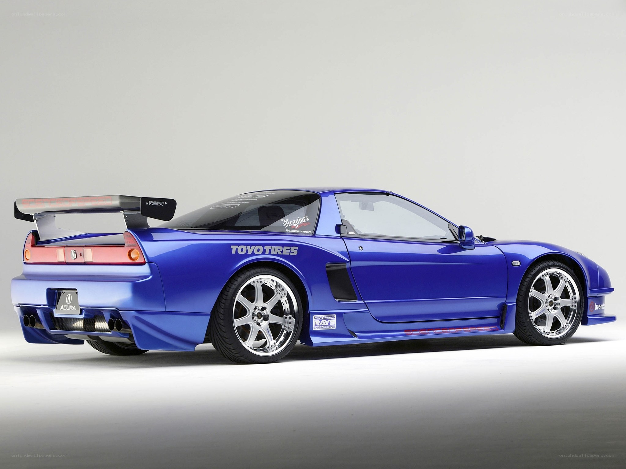 Blue Acura NSX sports car
