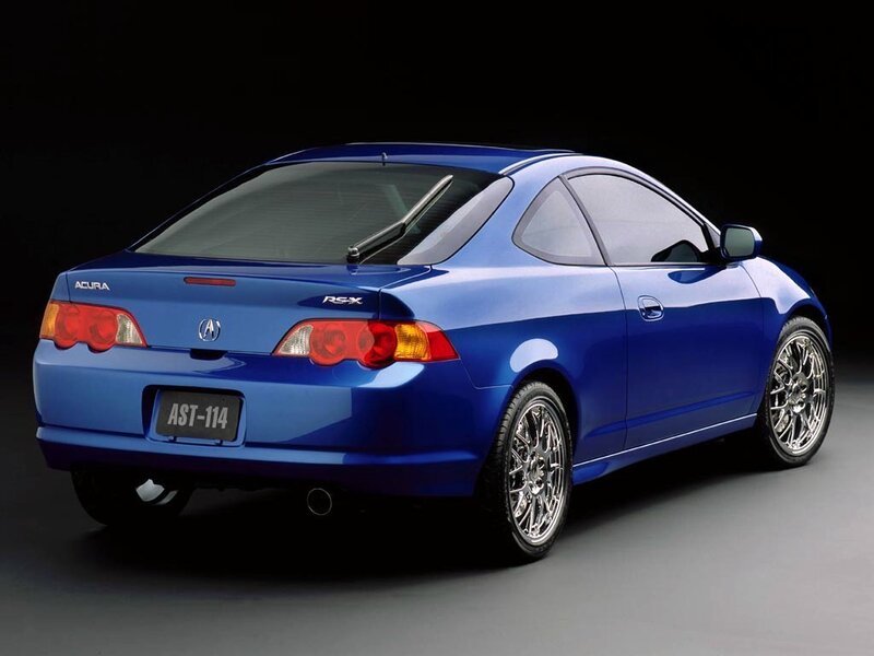 Blue Acura RSX coupe