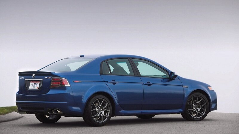 blue acura tl-s sedan