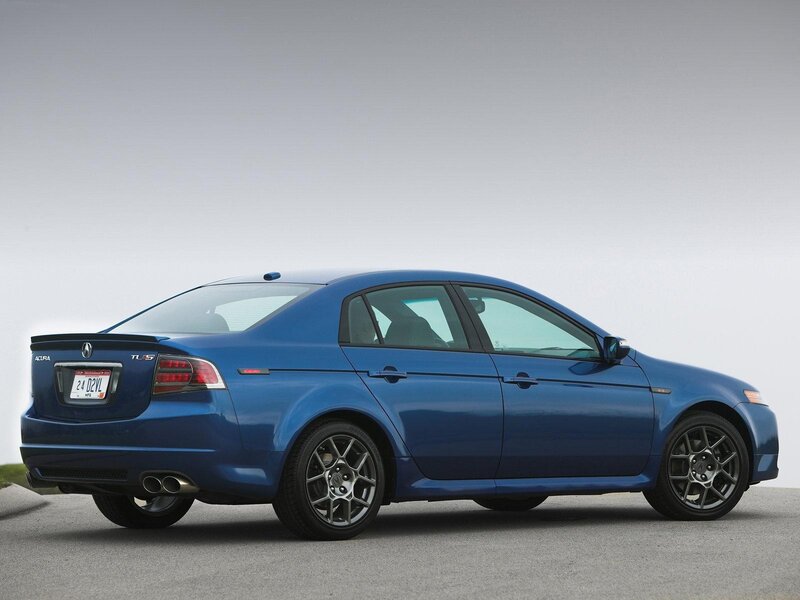 blue acura tl-s sedan