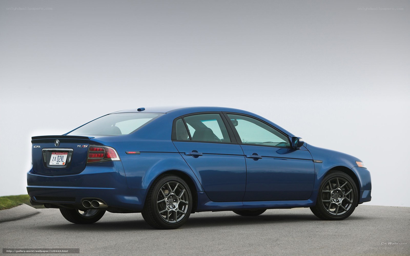 blue acura tl-s sedan
