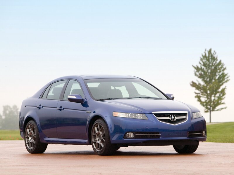 blue acura tl sedan
