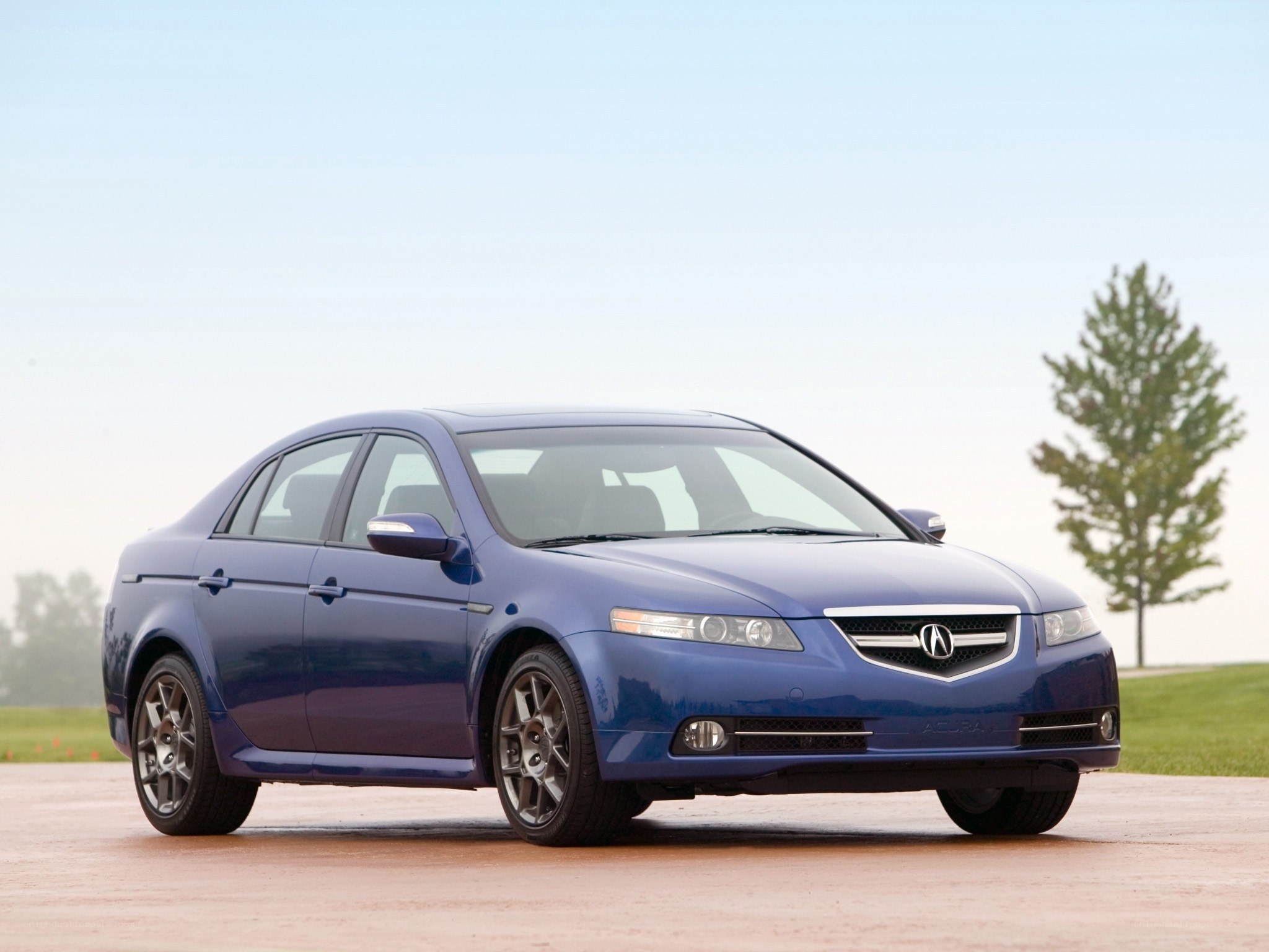 blue acura tl sedan