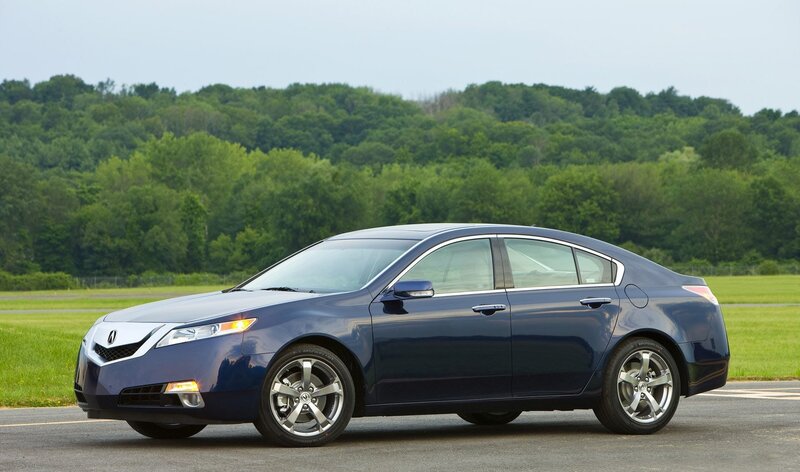blue acura tl sedan