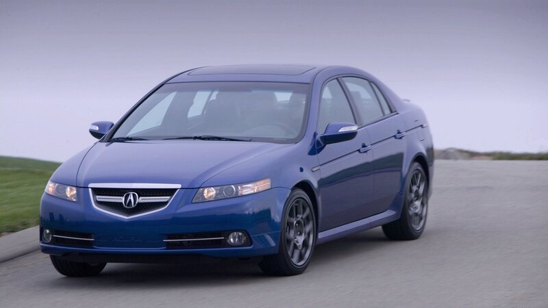 blue acura tl sedan
