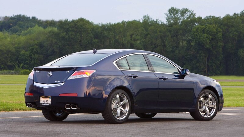 blue acura tl sedan