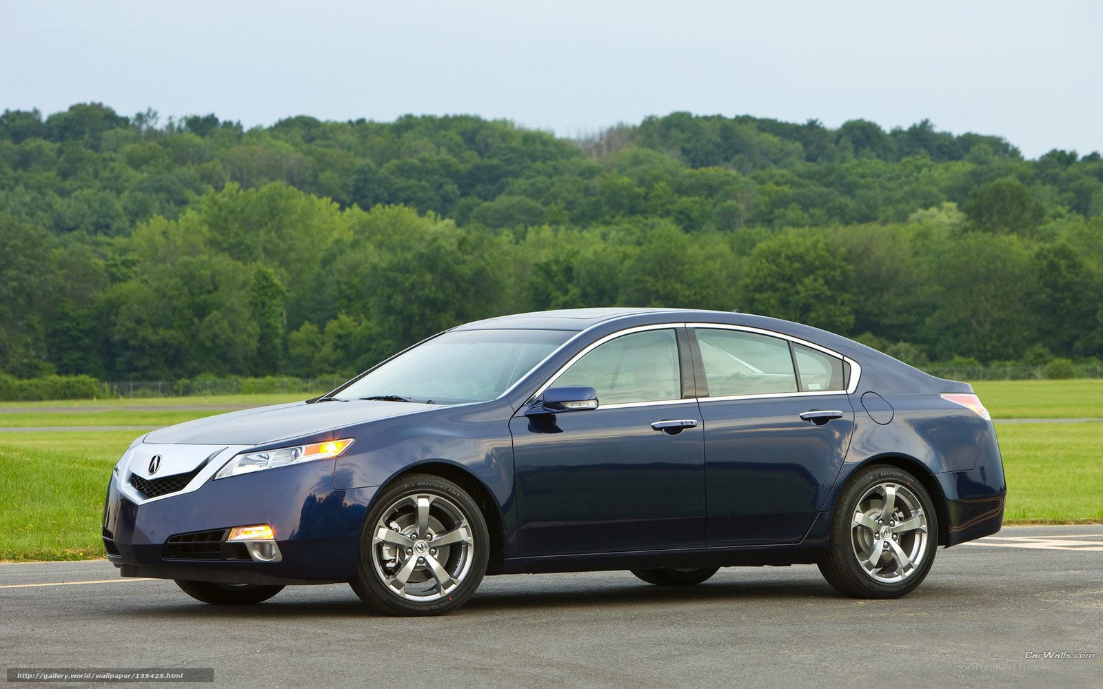 blue acura tl sedan