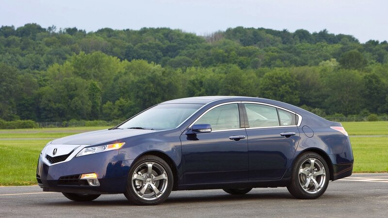 blue acura tl sedan
