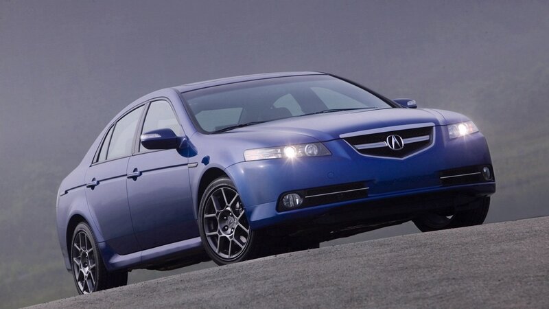 blue acura tl sedan