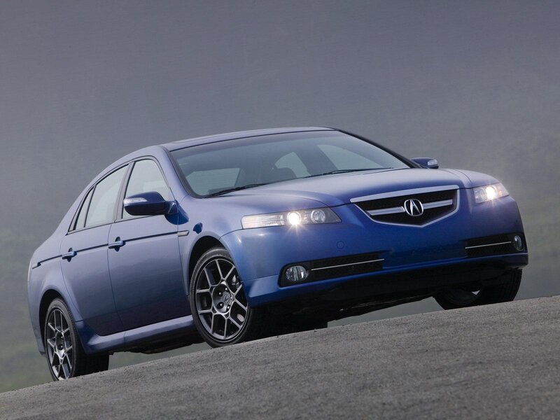 blue acura tl sedan