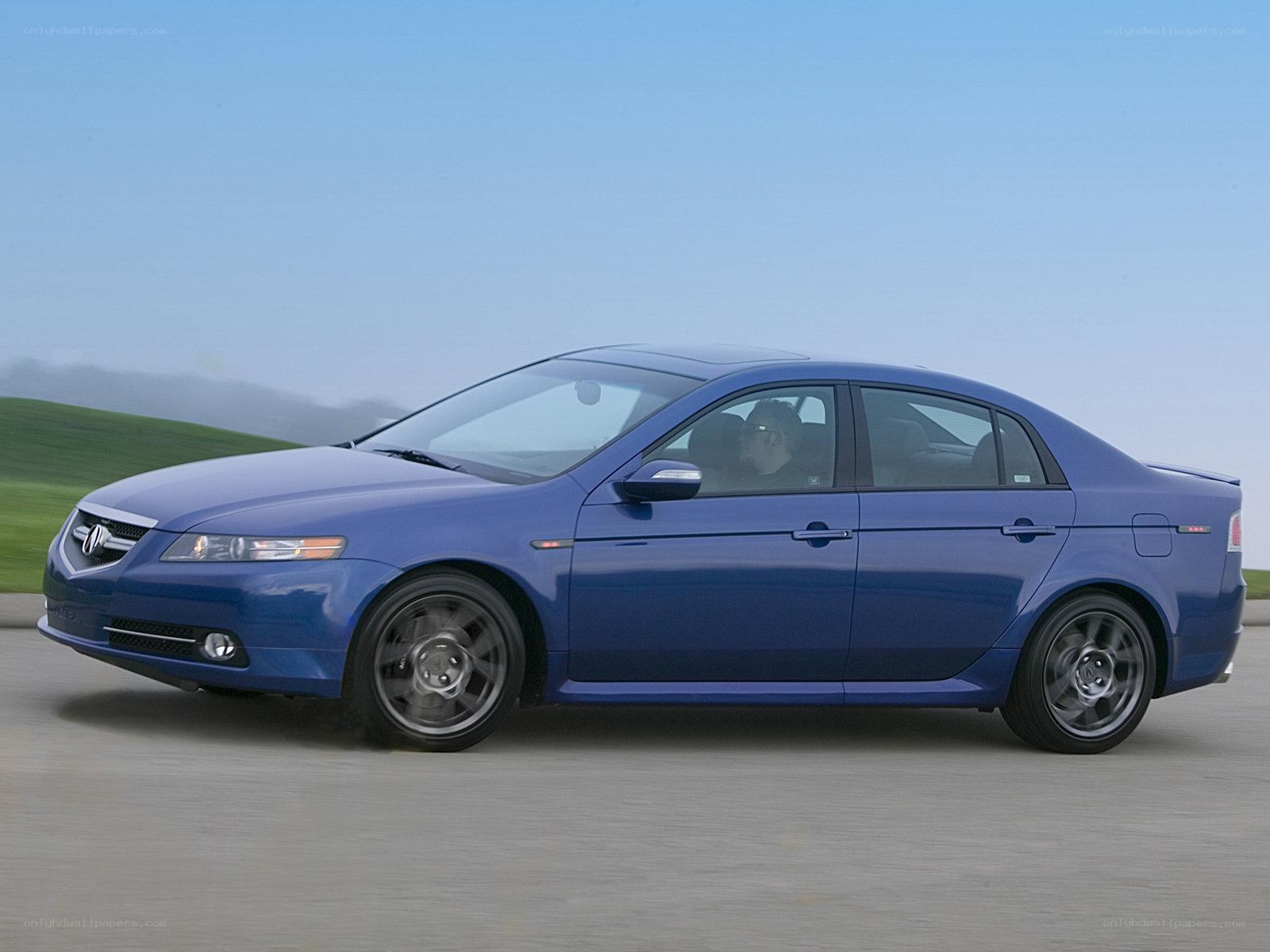 blue acura tl sedan