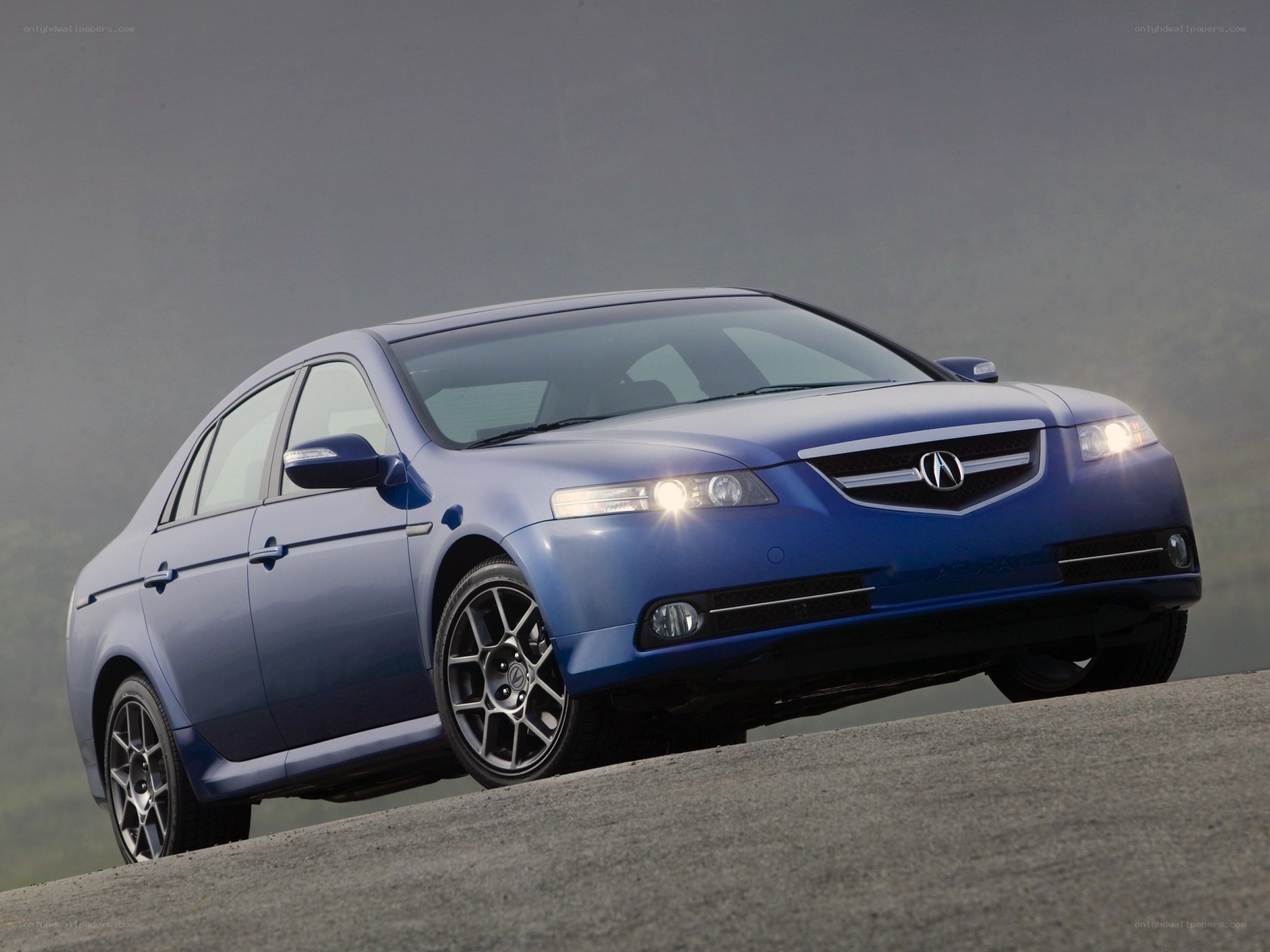 blue acura tl sedan