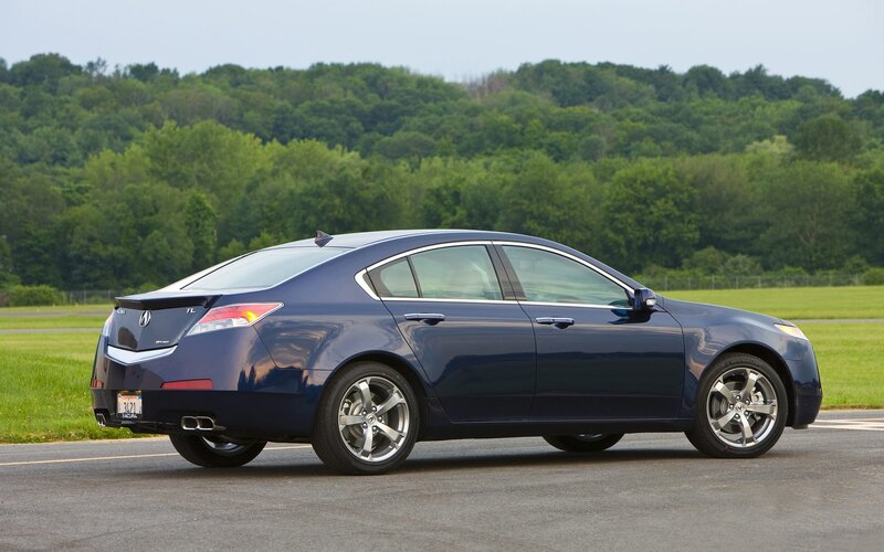 Blue Acura Tl Sedan — Calm, Afternoon, Photograph, Car, Road, Trees