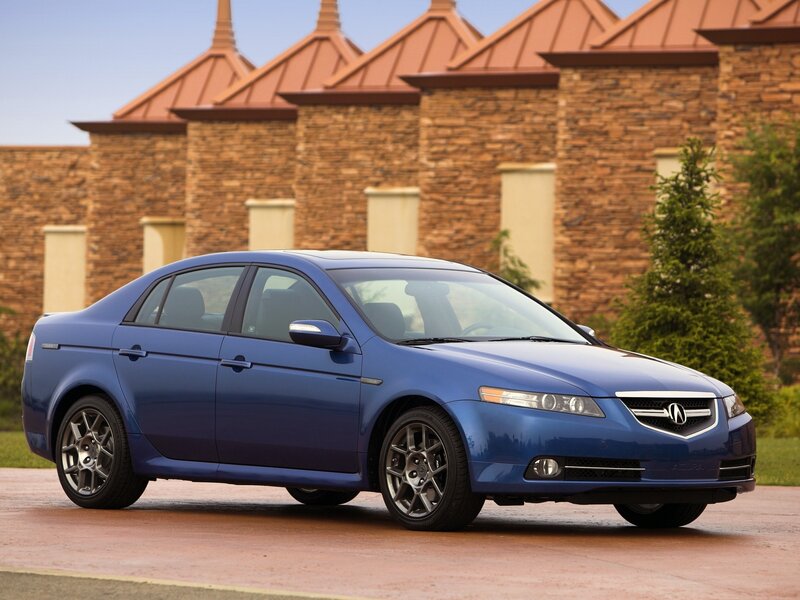 Blue Acura TL Sedan — Calm, Afternoon, Photograph