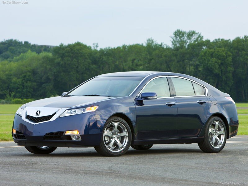 Blue Acura Tl Sedan — Calm, Afternoon, Photograph, Trees
