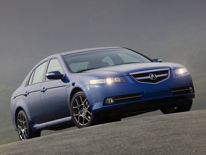 Blue Acura TL Sedan — Dramatic, Photograph