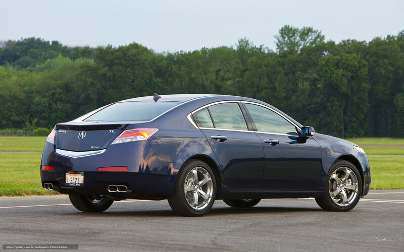 Blue Acura TL sedan